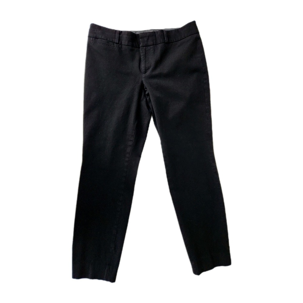 Banana Republic Womens 6 Sloan Slim Straight Leg Pants Black Stretch Workwear